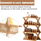 Jessie Bamboo Shoe Rack,Free Standing Shoe Rack for Closet,Portable Folding Shoe Storage Rack, Space Saving,Shoe Shelf for Be