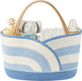Baby Diaper Caddy Organizer - Portable Cotton Rope Diaper Caddy Basket for Nursery, Gift for Baby Shower List, Storage for Di