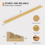 Floating Picture Ledge Shelves for Wall Set of 2, 95 Inches Picture Ledge Shelf with Long Large Nursery Book Shelf for Toys S