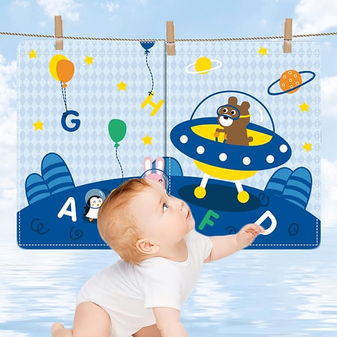 Car Sun Shade for Baby - EOHMAK Car Side Window Sun Shade Cover Upgrade Double Opening Car Interior Curtain Sun Blocker Blind (Alphabet Planet, 1 Pack)