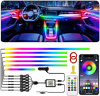 Interior Car LED Strip Lights, Acrylic LED Lights RGB Dreamcolor 6 in 1 with 175 inches 593 LEDs Fiber Optic Ambient Lighting Kits,APP and Remote Control 16 Million Colors Car Neon Lights