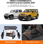 2PCS Center Console Organizer Gear Shift Tray & Front Under Seat Hidden Storage Box for Jeep Wrangler JL JLU 2025 2024-2018 & 2020 2021 2022 2023 2024 2025 Jeep Gladiator JT Truck Interior Accessories