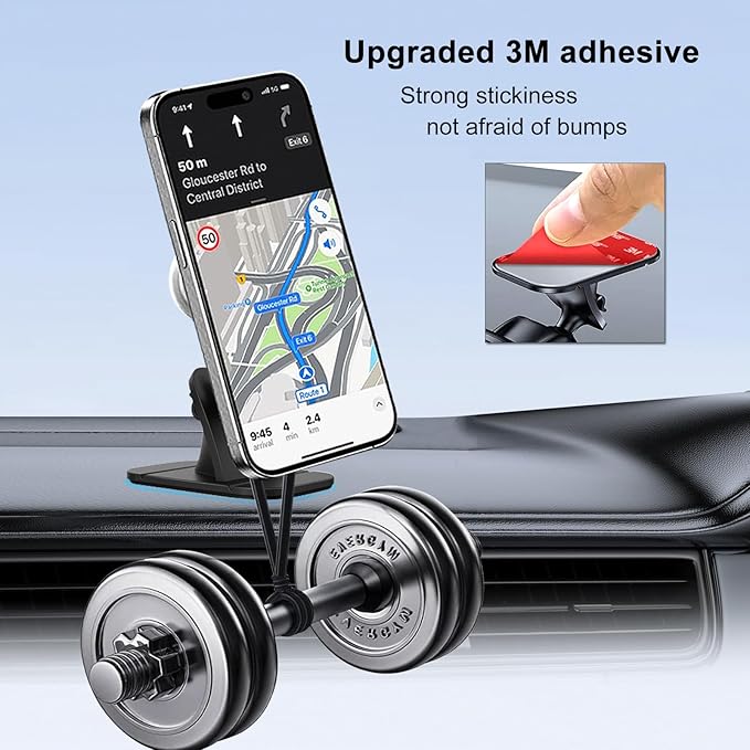 Vent or Dashboard Car Phone Mount for Popsocket, Dashboard Adapter Adhesive and Vent Clip, Compatible with Most Popsocket, Fits All Smartphone