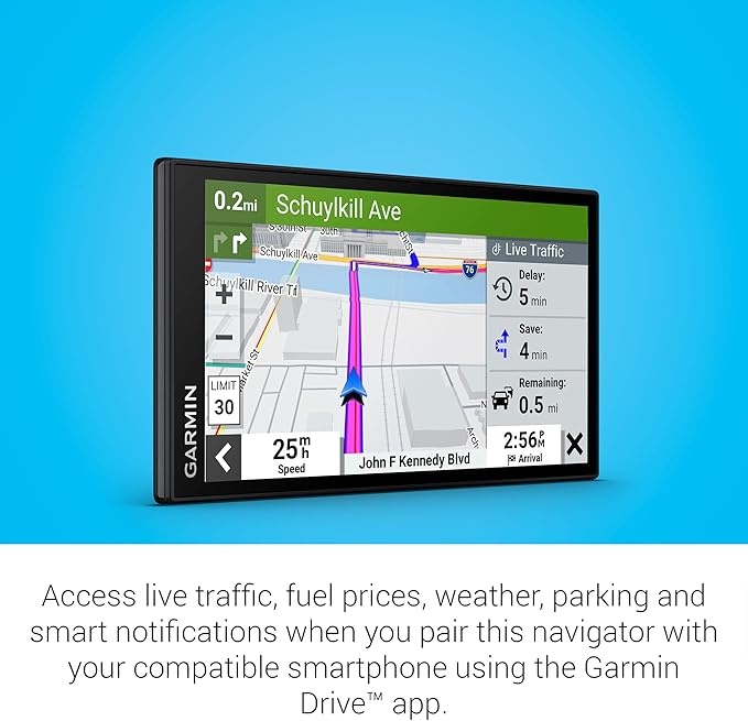 Garmin DriveSmart 66, 6-inch Car GPS Navigator with Bright, Crisp High-Resolution Maps and Garmin Voice Assist