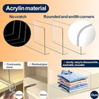 Acrylic Shelf Dividers For Closet Organization，Sweater Organizer For Closet - 10pack 8” Tall Clear Plastic Shelf Dividers For