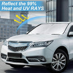 Custom Windshield Sunshade for Acura MDX Accessories 2021-2024 2025 2026 Front Window Shades Cover for Windshield Sun Visor Screen Protector 210T Reflective Blocks UV Rays Cool Car Accessories