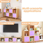 ShellKingdom Storage Bins, Foldable Fabric Storage Cubes And Cloth Storage Organizer Drawer For Closet And Toys Storage, 6 Pa