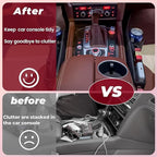 Anti-Drop Car Seat Gap Filler Organizer, Premium Leather Console Organizer, Easy Access to Phone/Keys, Universal Fit for Car SUV Truck Multi-Purpose Essentials Organizer(2PC)