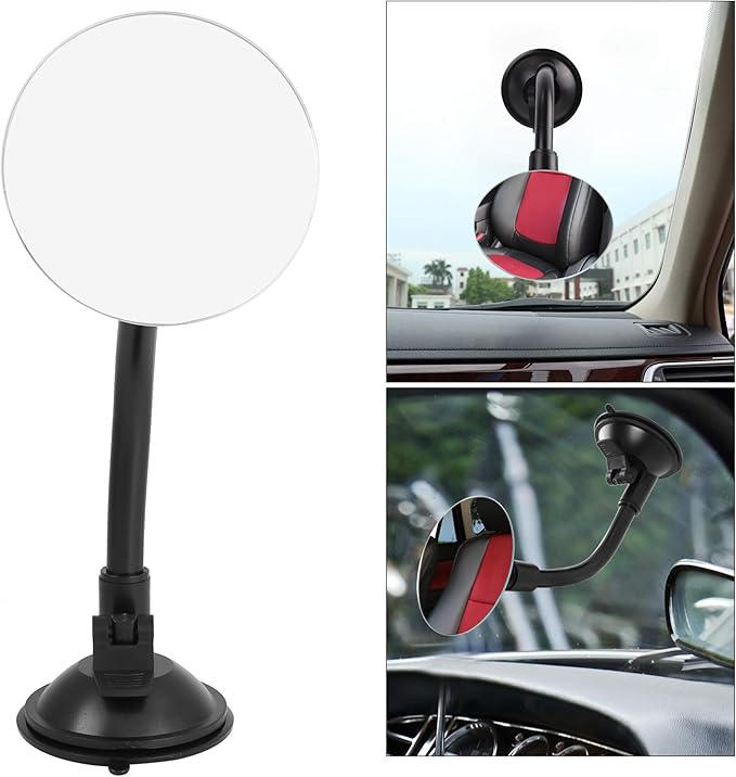 Blind Spot Adjustable Car Mirror Rotate Suction Cup Black Arm Rearview Mirror for All Universal Vehicles