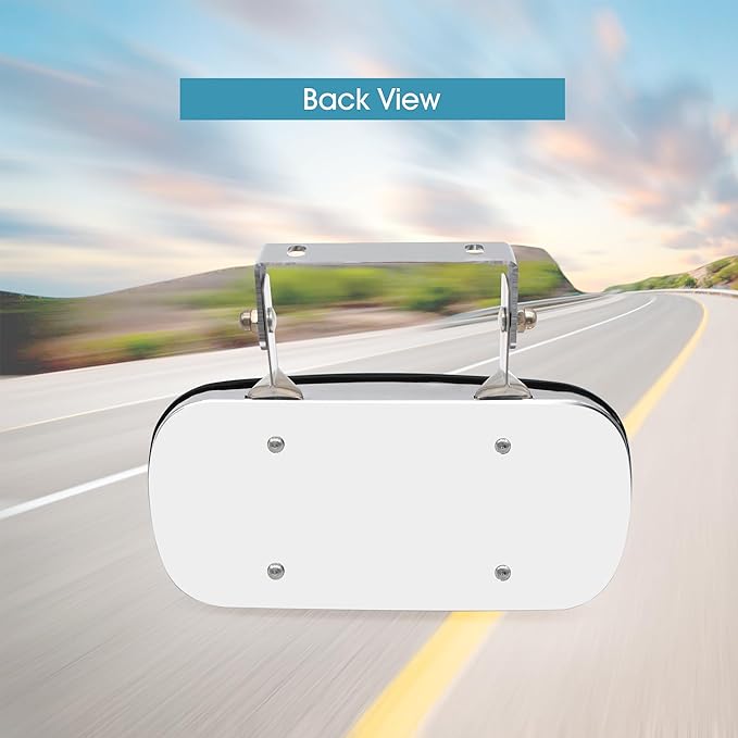 BOOLEE Convex Mirror Stainless Steel Rectangular U-Bracket for Cars Trucks Boats Tractors Forklifts Improves Visibility Rear view and Side Mirror Universal Screw Fixed