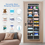 Univivi 6-Shelf Over Door Hanging Organizer Fabric Door Storage for Baby Nursery Nursery Closet Cabinet Wall Mount Hanging St