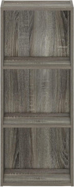 Furinno LUDER Book Shelf, 3-Cube Bookshelf, Bookcase with Open Shelves, 9.3 x 12 x 31.5, Easy Assembly, for Living Room, Bedr