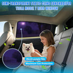 ZATOOTO Tesla Model Y Rear Car Window Shades | Bluish-Purple Static Cling Car Sun Shade | Enhanced Sun Filtering & Heat Reduction | Specific for Frameless Doors | Car Window Shade for Baby & Passenger