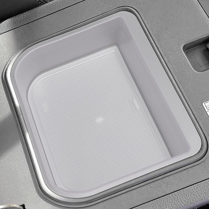 smabee Center Console Cool Box Organizer for Toyota Land Cruiser Prado 250/ Lexus GX 550 2024 2025 2026 Armrest Storage Box ABS Insert Tray Accessories (Only Fit Cool Box) - Frosted White