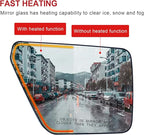 Passenger Side Mirror Glass Compatible with Ford F150 2022 2023 Mirror - With Rear Holder，Blind Spot Detection, Power Heated