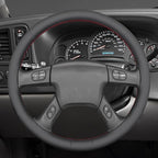 MEWANT Steering Wheel Cover for Chevy Silverado 1500/2500 / 3500 2003-2006 / Silverado 1500 2500HD 3500 Classic/Trailblazer Hand-Stitched Microfiber Leather Steering Wheel Wrap
