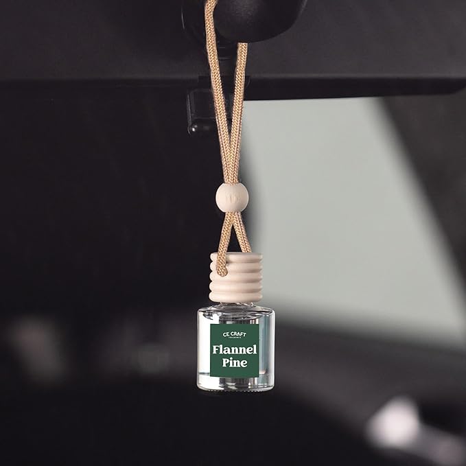 C&E Craft Co Hanging Car Air Freshener Diffuser 2 Pack, Long Lasting Fragrance Oil Car Freshener, Glass Bottle Auto Air Fresh