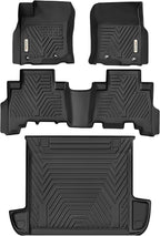 YITAMOTOR Floor Mats & Cargo Liner Set Fit for Toyota 4Runner 2024, Custom Fit TPE All-Weather Floor Liners 2013-2024 Toyota 4Runner 5 Passenger Model w/o Sliding Rear Tray, Black