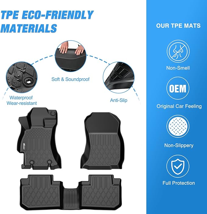 Nilight Floor Mats for Subaru Forester 2014 2015 2016 2017 2018 All Weather Custom Fit Heavy Duty Floor Liners