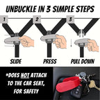 UnbuckleMe Car Seat Buckle Release Tool (As Seen on Shark Tank) - Easy Opener Aid for Arthritis, Long Nails, Older Kids - Button Pusher for Infant, Toddler Car Seats (2 Pack, Black & Gray)