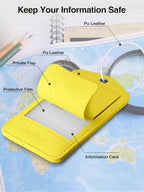 TopMade Smart Luggage Tag with Find My, Premium Leather Luggage Tags for Suitcase, Travel Bags, Backpacks, Anti-Lost Suitcase