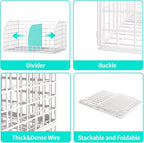HapiRm Hanging Closet Organizer Storage - 3 Tier Metal Stackable Hanging Closet Shelves with Dividers and S Hooks, Foldable C