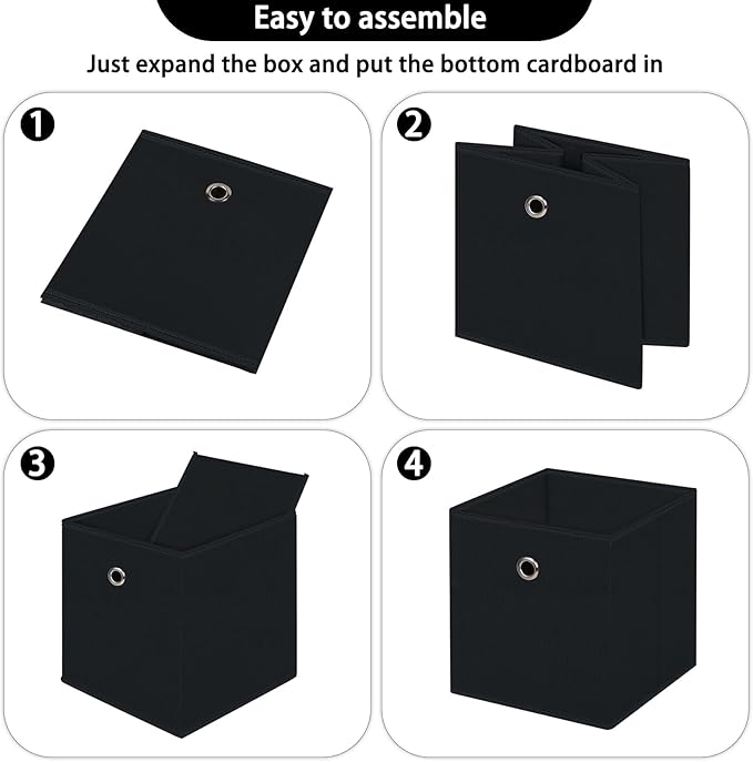 13 inch Record cubes storage bins,collapsible fabric storage cubes Decorative storage basket,apply to clothes organizer box,s