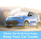 Front Windshield Sun Shade Foldable Car Front Window Sun Shade Windshield Shade Custom Fit for 2020-2026 Kia Soul Block UV Rays Accessories Heat Keep Cooler