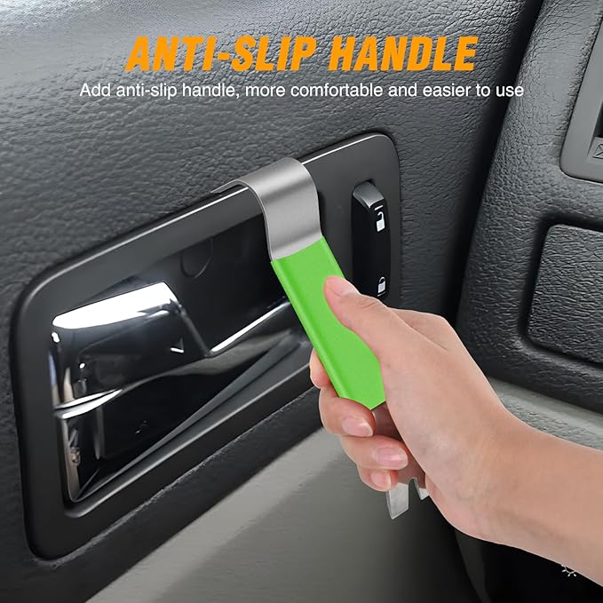 GOOACC 11 PCS Trim Removal Tool Kit, Metal Pry Tool Auto Fastener Remover Pry Bar Set Car Door Panel Removal Tool Dashboard R