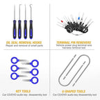 GOOACC 200Pcs Trim Removal Tool, Auto Push Pin Bumper Retainer Clip Set Fastener Terminal Remover Tool Adhesive Cable Clips R