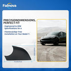 Left Rearview Mirror Cover Bracket, Compatible with Tesla Model Y 2020-2026, Side Mirror Base Cover Replacement Part, Suitable for Tesla Model Y Accessories（Black）