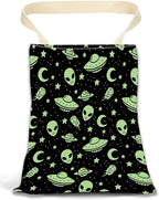 Car Garbage Can, Hanging Car Trash Can Bag for Vehicle, Cute Car Back Seat Organizer, Cute Green Alien