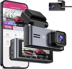 OMBAR Dash Cam Front and Rear 5G WiFi, Dash Cam 4K/2K/1080P+1080P, Dash Camera for Cars with 3.18" LCD Screen, Dashcam Car Ca