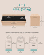 SONGMICS Mazie Collection - Storage Ottoman Bench, 43 Inches Folding Foot Rest Stool, End of Bed Bench, Easy Assembly, for Li
