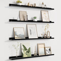 Fun Memories Picture Ledge Shelf for Wall, Floating Shelves Set of 4, 36 Inch Long Nursery Book Shelves for Toys Storage, Kid