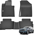 VIWIK Floor Mats for Kia Sportage 2024 2023 Hybrid, All-Weather Automotive Car Mats, TPE Rubber Liners Set Sportage Accessories, Odorless Anti-Slip, Front & 2nd Row, 3-pc Black