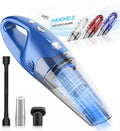 Handheld Vacuum Cordless Rechargeable – 6000Pa Mini Hand Held Vacuum, LED Light, 20–25 Mins Runtime, USB Charging, 500ML Cup 
