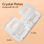 RV Lights Interior 1700LM，3 Color 12V Volt Led Light, Super Bright 120 LEDs Dome Light Fixture for RV Accessories/Camper/Car/Trailer/Boat (Crystal Finish/(Cold +Warm+Natural Light) 4PCS)