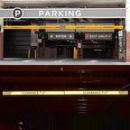 78" Parking Garage Height Clearance Bar - DO NOT ENTER & CLEARANCE 7' 3" - Hanging Crossbar by Chains, Yellow Reflective Parking Signs for Parking Lot, Warehouse, Garage Entrance and Exit