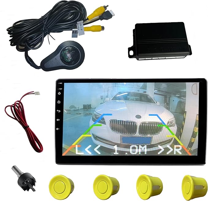 LCD Parking Sensor Kit - Displays Data on Original Screen, Easy Rear Installation, Compatible with CVBS Cameras (Not for AHD)