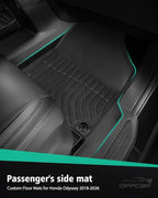 Car Floor Mats for Honda Odyssey: 2018-2026 Cargo Liner, Mini Passenger Van Accessories, All Weather 1st 2nd 3rd Row Rubber Floor Trunk Carpet for Odyssey 2018 2019 2020 2021 2022 2023 2024 2025 2026