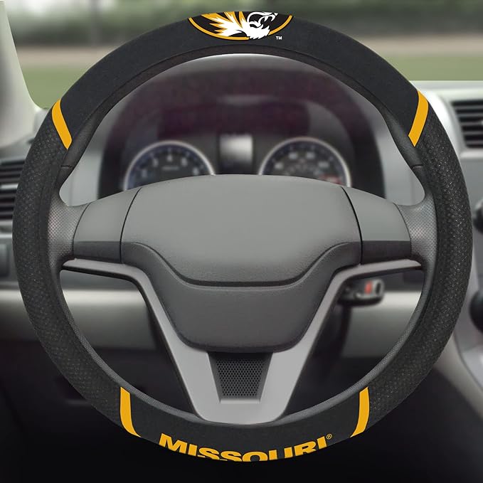 FANMATS NCAA Unisex-Adult Embroidered Steering Wheel Cover