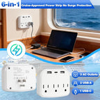 Cruise Essentials 2026-22 Pcs Cruise Must Haves Kit with Cruise-Safe Non-Surge Power Strip, Magnetic Hooks, Luggage Tags, Lan