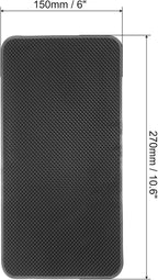 HARFINGTON 4pcs Car Dashboard Anti-Slip Mat 10.6" x 6" Universal Sticky Dash Pad Grid Pattern Washable Reusable Car Non-Slip 