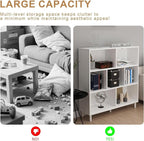 7 Cube Storage Organizer | Bookshelf with Legs|Wall Bookshelf| 3 Shelf Bookcase | -Cubic Storage Cabinet（Storing Books,Toys &