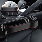 2 Pcs Car Seat Gap Filler - Leather Car Seat Crevice Storage Box with Adhesive Foam Pads, Car Gap Filler Organizer for Front Seat Gap Filler Between Car Seat and Console, Universal Fit