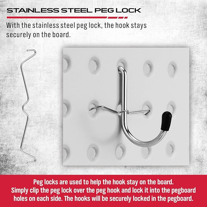 Ultimate 121-Piece Pegboard Hooks Set, Pegboard Accessories with Metal Hooks, Durable Peg Board Organizer Accessories, Pegboa
