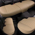 Black Panther Luxury PU Leather Rear Bench Car Seat Cover Adjustable Length (49-55'') Fits 90% Standard 5 Seats (Sedan SUV), 
