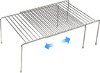 Tomorotec Space-Saving Stainless Steel Storage Rack, 12.8-22.8 in, Silver, Easy to Install, Versatile Design