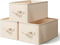 LayerSpace Storage Bins, Fabric Satin Storage Baskets for Shelves, 11.5" L*8.75" W*6.5" H Collapsible Storage Bins with Handl